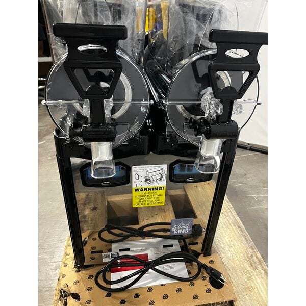 Scratch and Dent Carnival King Double 2.6 Gallon Pourover Granita / Slushy / Frozen Beverage Machine - 120V