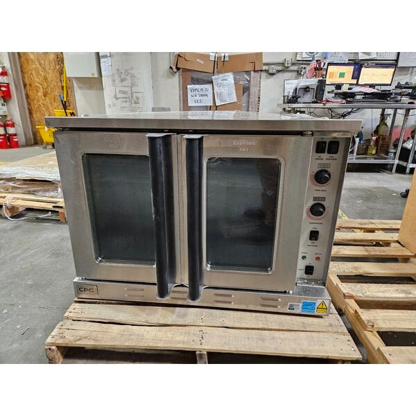 Scratch and Dent Cooking Performance Group FECD-100-B Single Deck Standard Depth Full Size Electric Convection Oven - 208V, 1 Phase, 11 kW
