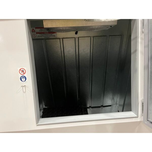 Scratch and Dent Leer 40ASL-R290 51" Outdoor Auto Defrost Ice Merchandiser with Slanted Front and Galvanized Steel Door
