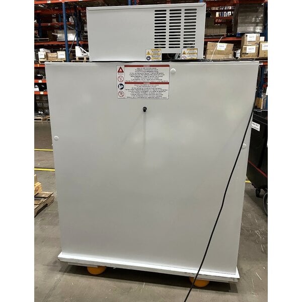 Scratch and Dent Leer 40ASL-R290 51" Outdoor Auto Defrost Ice Merchandiser with Slanted Front and Galvanized Steel Door