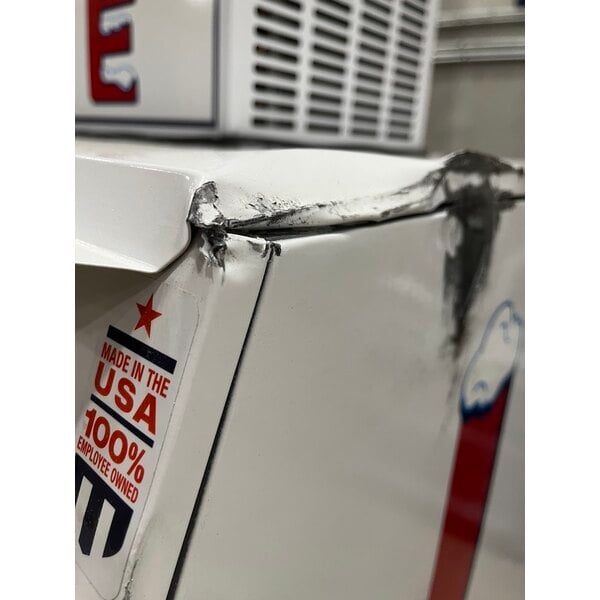 Scratch and Dent Leer 40ASL-R290 51" Outdoor Auto Defrost Ice Merchandiser with Slanted Front and Galvanized Steel Door