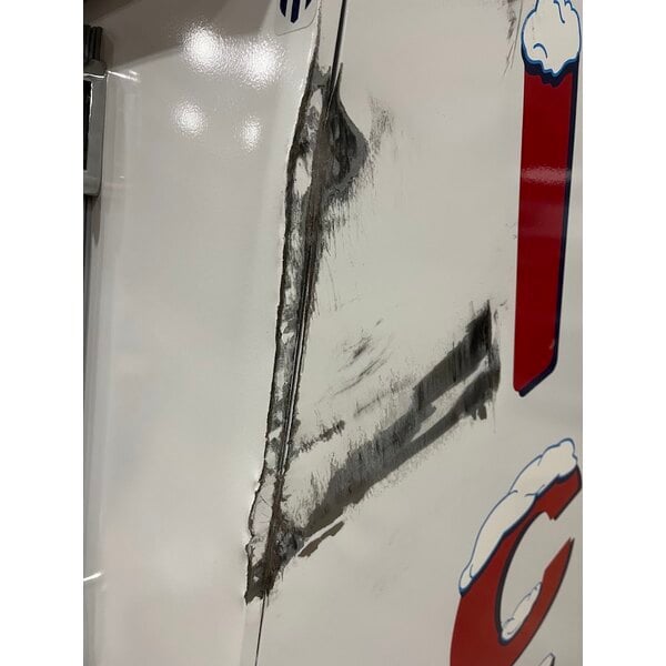 Scratch and Dent Leer 40ASL-R290 51" Outdoor Auto Defrost Ice Merchandiser with Slanted Front and Galvanized Steel Door