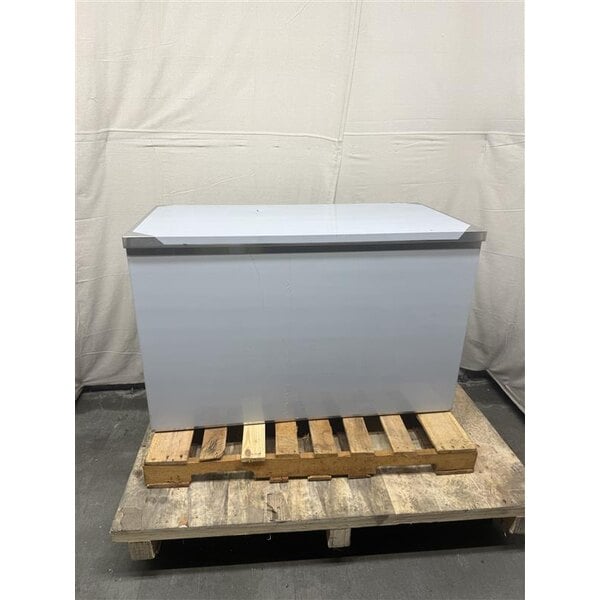 Scratch and Dent Regency 24" x 48" 16 Gauge Type 304 Stainless Steel Enclosed Base Table with Sliding Doors and Adjustable Midshelf