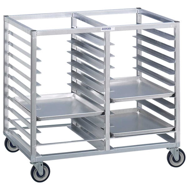 Scratch and Dent Channel 423A3 12 Pan Bottom Load Double Aluminum Bun / Sheet Pan Rack - Assembled