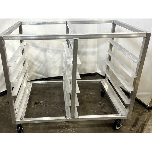 Scratch and Dent Channel 423A3 12 Pan Bottom Load Double Aluminum Bun / Sheet Pan Rack - Assembled