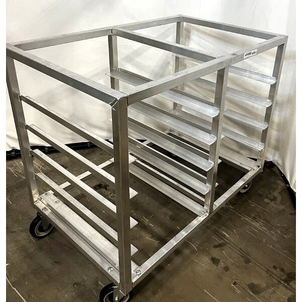 Scratch and Dent Channel 423A3 12 Pan Bottom Load Double Aluminum Bun / Sheet Pan Rack - Assembled