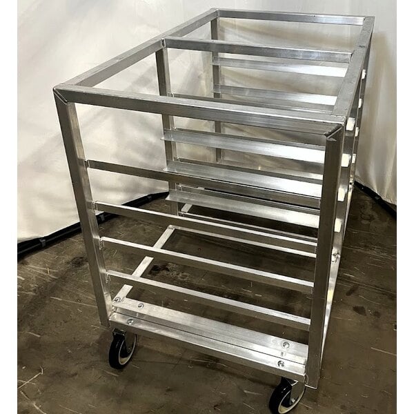 Scratch and Dent Channel 423A3 12 Pan Bottom Load Double Aluminum Bun / Sheet Pan Rack - Assembled