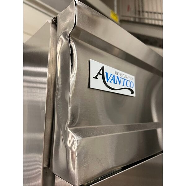 Scratch and Dent Avantco SS-2F-HC 54" Stainless Steel Two Section Solid Door Reach-In Freezer
