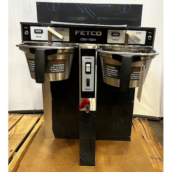 Scratch and Dent Fetco CBS-52H-15 C52016 Stainless Steel Twin Automatic Coffee Brewer - 120/208-240V