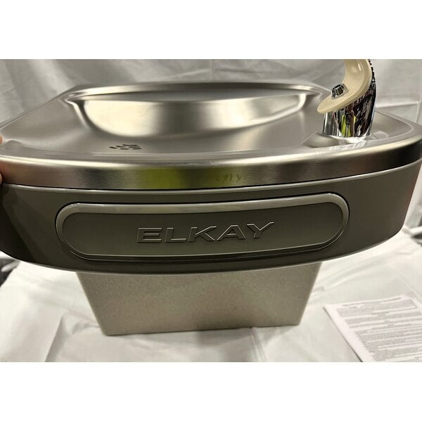 Scratch and Dent Zurn Elkay EZSDL Light Gray Wall Mount Non-Filtered Drinking Fountain with Extra Deep Basin - Non-Refrigerated