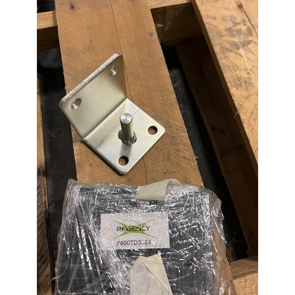 Scratch and Dent Regency Single Aluminum Swinging Traffic Door with 9" x 14" Window - 30" x 84" Door Opening