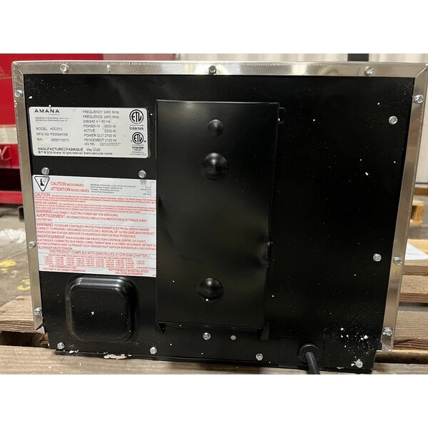 Scratch and Dent Amana HDC212 Heavy-Duty Stainless Steel Commercial Microwave - 208/240V, 2100W