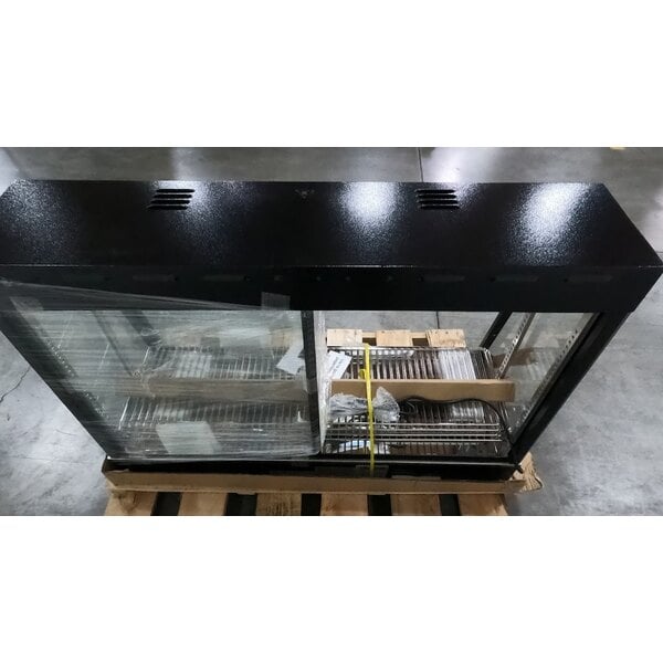 Scratch and Dent Avantco HDC-48 48" Self/Full Service 3 Shelf Countertop Heated Display Case with Sliding Doors - 120V, 1580W