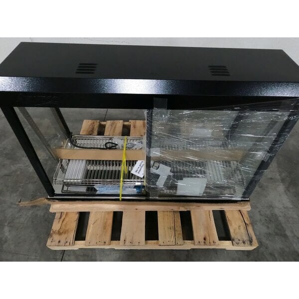 Scratch and Dent Avantco HDC-48 48" Self/Full Service 3 Shelf Countertop Heated Display Case with Sliding Doors - 120V, 1580W