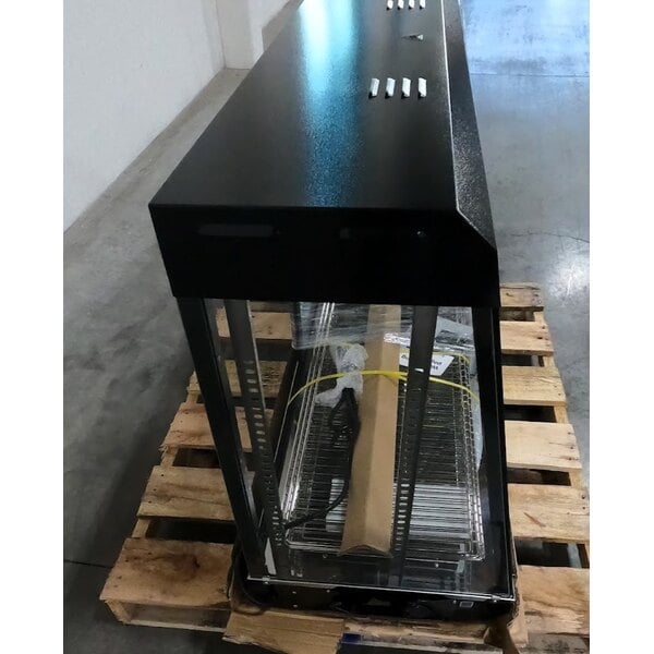 Scratch and Dent Avantco HDC-48 48" Self/Full Service 3 Shelf Countertop Heated Display Case with Sliding Doors - 120V, 1580W