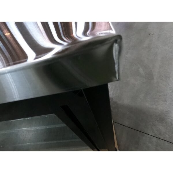 Scratch and Dent Avantco UBB-60S-HC 60" Black Counter Height Narrow Sliding Glass Door Back Bar Refrigerator with LED Lighting