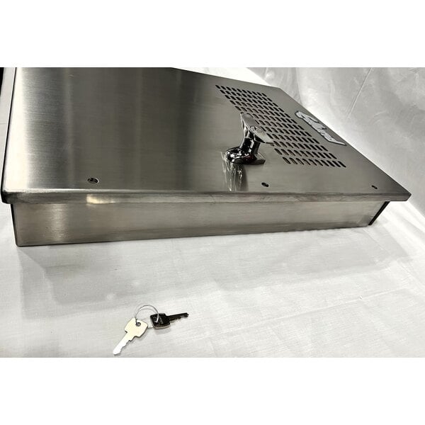 Scratch and Dent Edlund KLC-994 Locking Knife Cabinet with Integrated KR-699 10-Slot Knife Rack