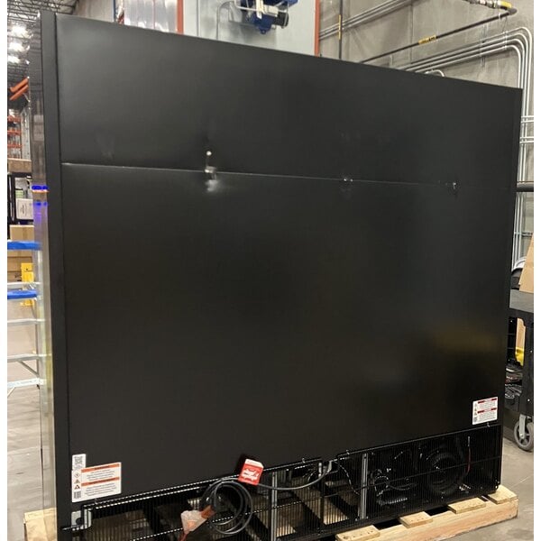 Scratch and Dent True GDM-72F-HC~TSL01 78 1/8" Black Glass Door Merchandiser Freezer with LED Lighting