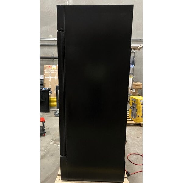 Scratch and Dent True GDM-72F-HC~TSL01 78 1/8" Black Glass Door Merchandiser Freezer with LED Lighting