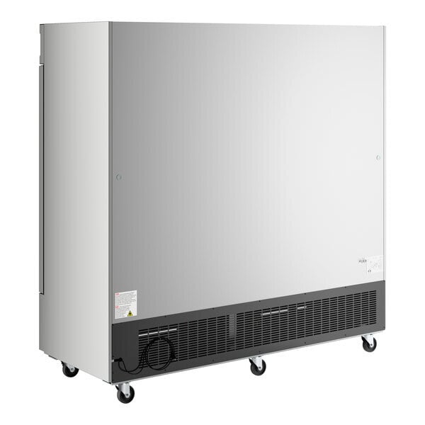 Scratch and Dent Avantco SS-3F-HC 81 5/16" Stainless Steel Solid Door Reach-In Freezer