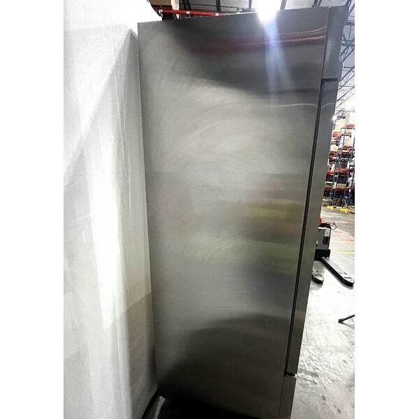 Scratch and Dent Avantco SS-3F-HC 81 5/16" Stainless Steel Solid Door Reach-In Freezer
