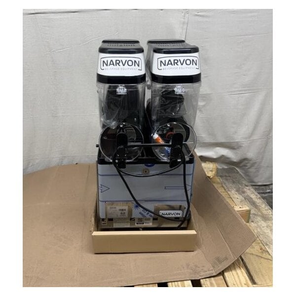 Scratch and Dent Narvon SM2 Double 3 Gallon Pourover Granita / Slushy / Frozen Beverage Machine - 115V