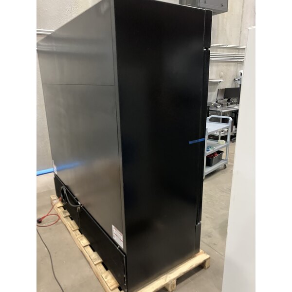 Scratch and Dent True GDM-72F-HC~TSL01 78 1/8" Black Glass Door Merchandiser Freezer with LED Lighting