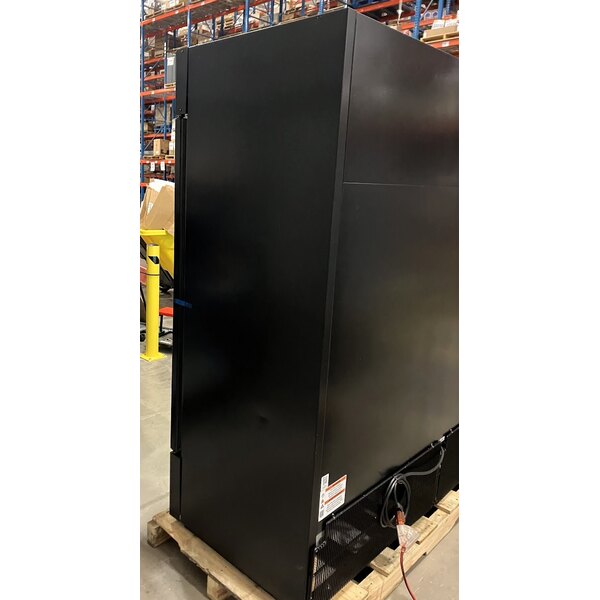 Scratch and Dent True GDM-72F-HC~TSL01 78 1/8" Black Glass Door Merchandiser Freezer with LED Lighting