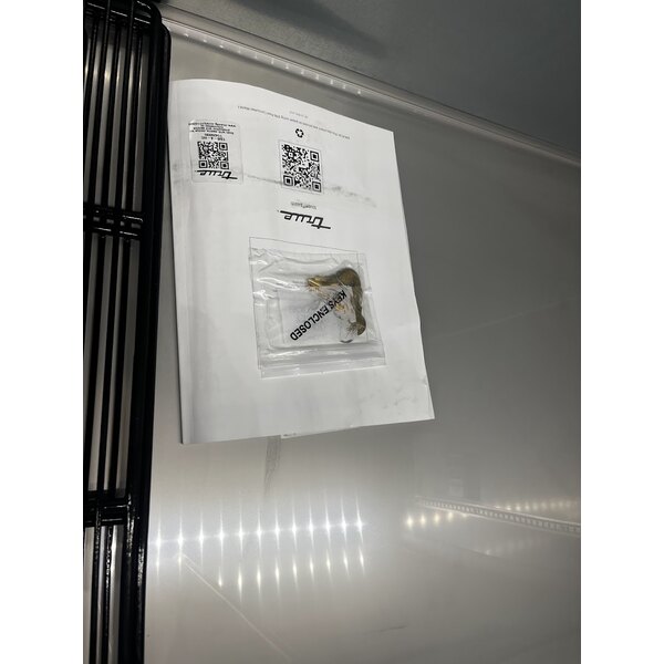 Scratch and Dent True TBB-4-HC 90 3/8" Black Counter Height Solid Door Back Bar Refrigerator with LED Lighting