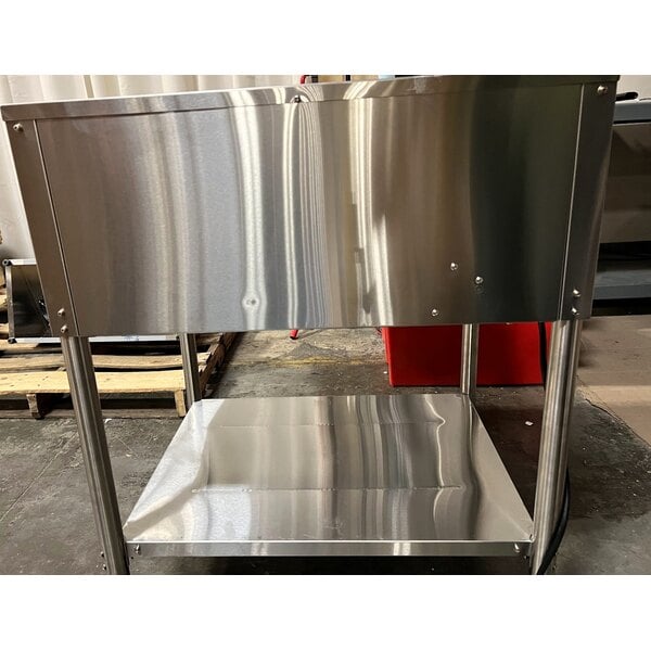 Scratch and Dent Avantco STE-2S Two Pan Open Well Electric Steam Table with Undershelf - 120V, 1000W
