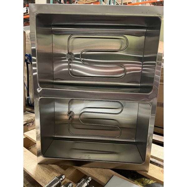 Scratch and Dent Avantco STE-2S Two Pan Open Well Electric Steam Table with Undershelf - 120V, 1000W