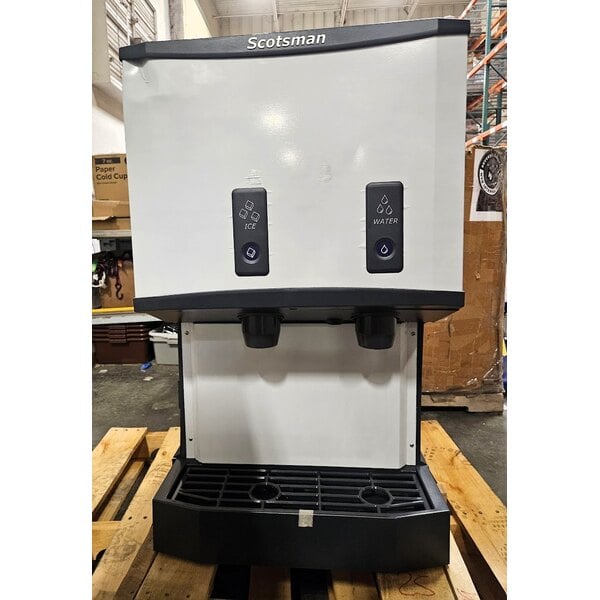 Scratch and Dent Scotsman HID525AB-1 Meridian® Countertop Air-Cooled Ice Machine and Water Dispenser with Push Button Dispensing and 25 lb. Storage Bin - 500 lb., 115V