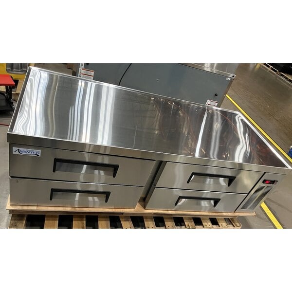 Scratch and Dent Avantco CBE-72-HC 72" 4 Drawer Refrigerated Chef Base