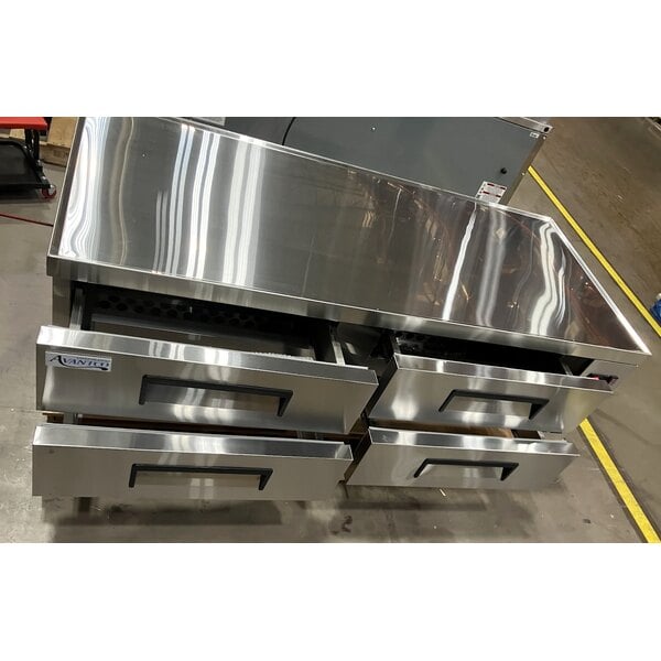 Scratch and Dent Avantco CBE-72-HC 72" 4 Drawer Refrigerated Chef Base