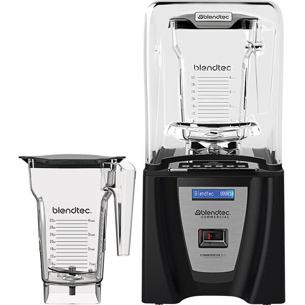 Scratch and Dent Blendtec C825C11Q-B1GB1A Connoisseur 825 3.8 hp Blender with Sound Enclosure and (2) 75 oz. FourSide Jars - 120V