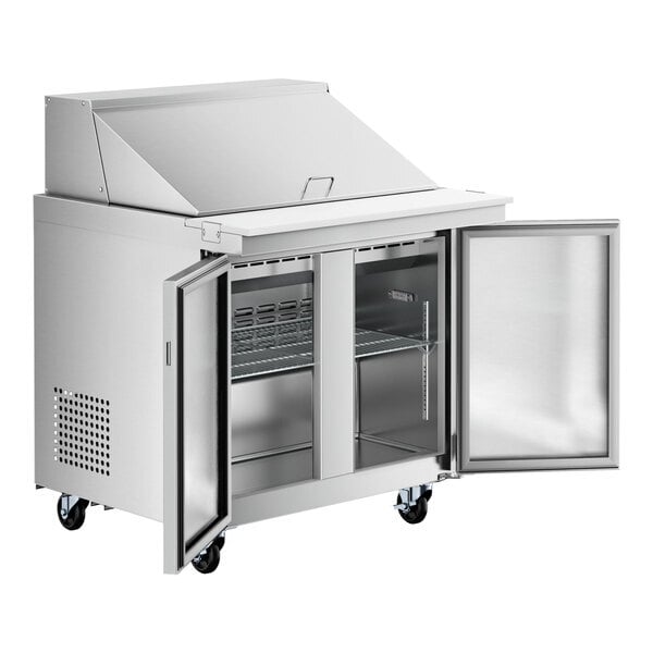 Scratch and Dent Avantco APT-36M-HC 36" 2 Door Mega Top Refrigerated Sandwich Prep Table