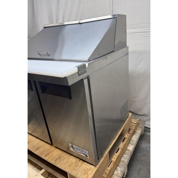 Scratch and Dent Avantco APT-36M-HC 36" 2 Door Mega Top Refrigerated Sandwich Prep Table