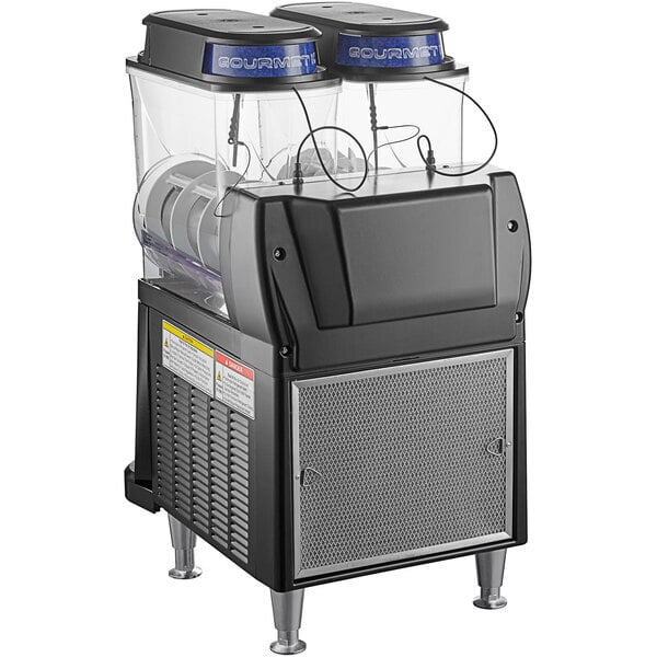 Scratch and Dent Bunn 58000.0010 Ultra NX Black Double 3 Gallon Pourover Slushy Machine - 120V
