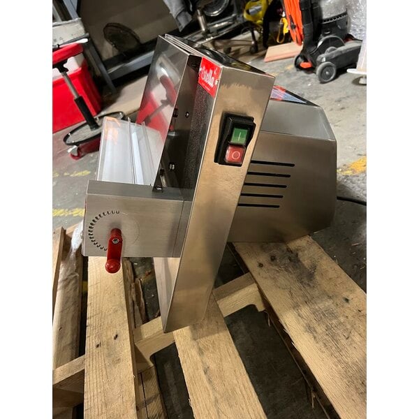 Scratch and Dent Estella EDS12S 12" Countertop One Stage Dough Sheeter - 120V, 1/2 HP