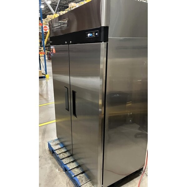 Scratch and Dent Turbo Air M3R47-2-N M3 Series 52" Solid Door Stainless Steel Reach-In Refrigerator