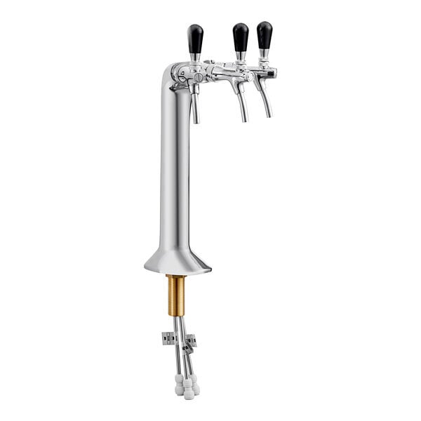 Scratch and Dent Narvon Chrome-Plated Column Tap Water Dispenser with 3 Taps