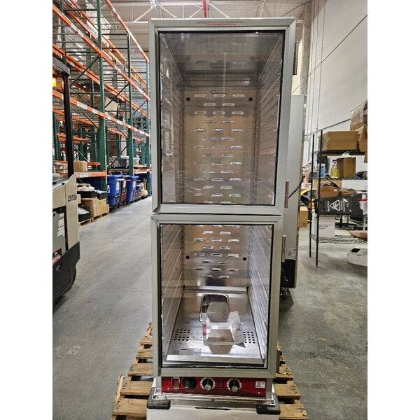 Scratch and Dent Avantco HPI-1836DC Full Size Insulated Heated Holding / Proofing Cabinet with Clear Dutch Doors - 120V