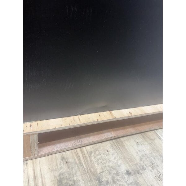 Scratch and Dent Avantco UBB-378-G-HC 78" Black Counter Height Glass Door Back Bar Refrigerator with LED Lighting