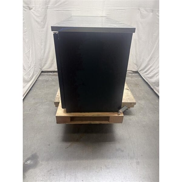 Scratch and Dent Avantco UBB-378-G-HC 78" Black Counter Height Glass Door Back Bar Refrigerator with LED Lighting