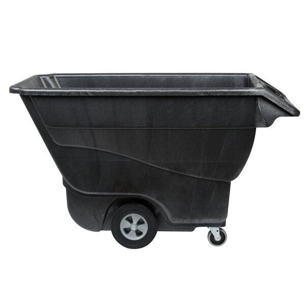 Scratch and Dent Rubbermaid® FG9T1500BLA Black 1.0 Cubic Yard Tilt Truck / Trash Cart (1250 lb.)