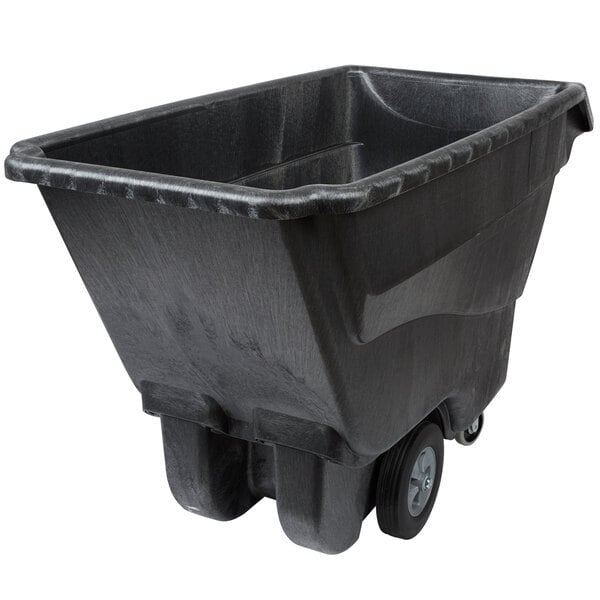 Scratch and Dent Rubbermaid® FG9T1500BLA Black 1.0 Cubic Yard Tilt Truck / Trash Cart (1250 lb.)