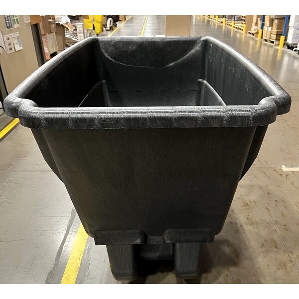 Scratch and Dent Rubbermaid® FG9T1500BLA Black 1.0 Cubic Yard Tilt Truck / Trash Cart (1250 lb.)