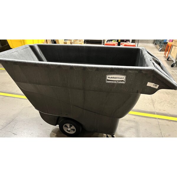 Scratch and Dent Rubbermaid® FG9T1500BLA Black 1.0 Cubic Yard Tilt Truck / Trash Cart (1250 lb.)