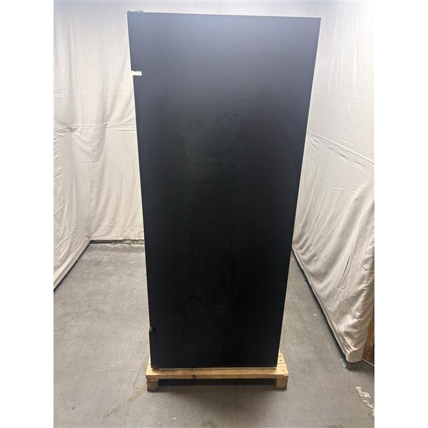 Scratch and Dent Beverage-Air MMR66HC-1-B MarketMax 75" Black Refrigerated Sliding Glass Door Merchandiser with LED Lighting