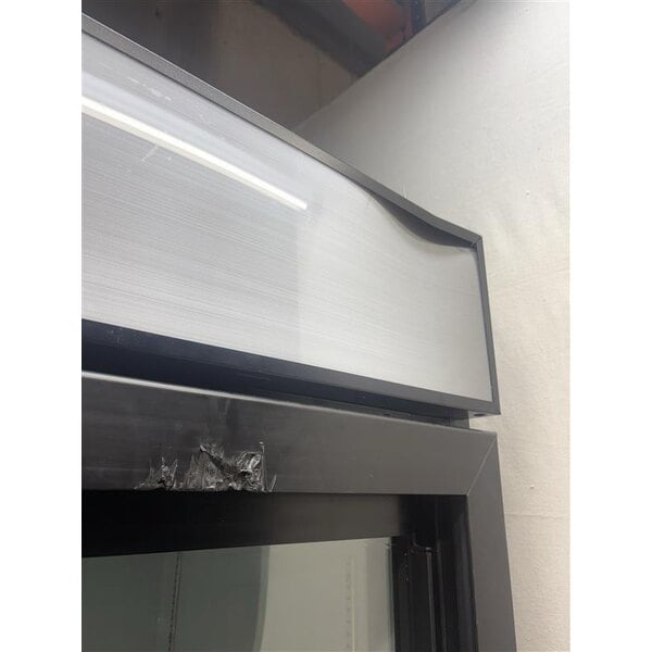 Scratch and Dent Beverage-Air MMR66HC-1-B MarketMax 75" Black Refrigerated Sliding Glass Door Merchandiser with LED Lighting